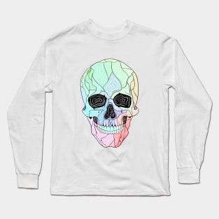 Pastel Skull by Skye Rain Art Long Sleeve T-Shirt